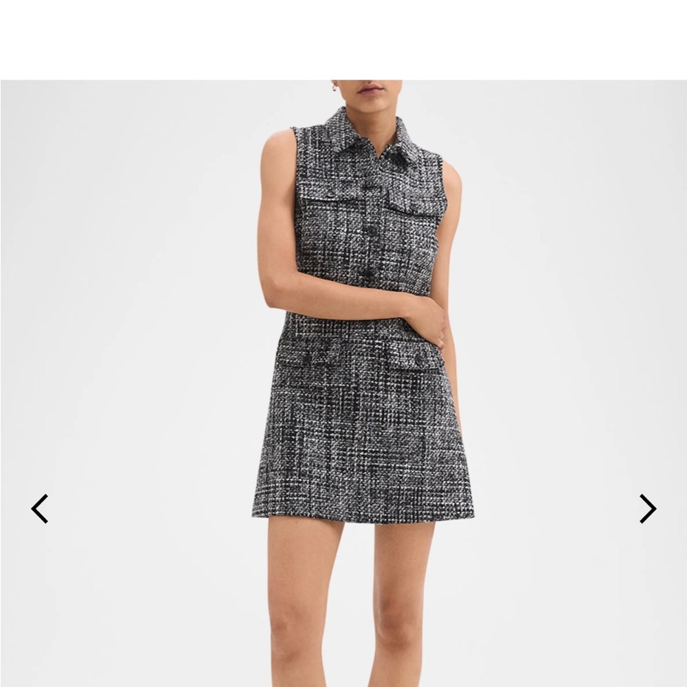 NWT Theory Black and Gray Melange Tweed